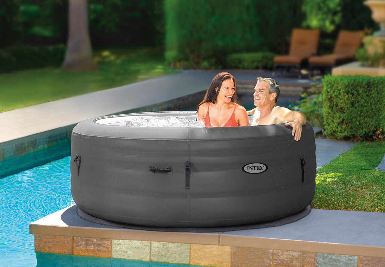 voetstuk stortbui slepen INTEX SimpleSpa Bubble Massage Inflatable Hot Tub - 4 Person