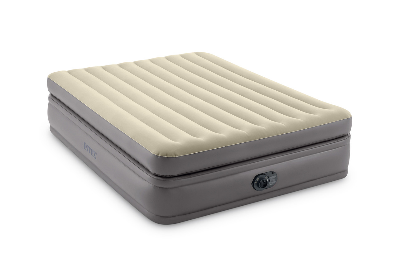 Intex Twin Bed Raised Air Mattress With Built-In Pump 
