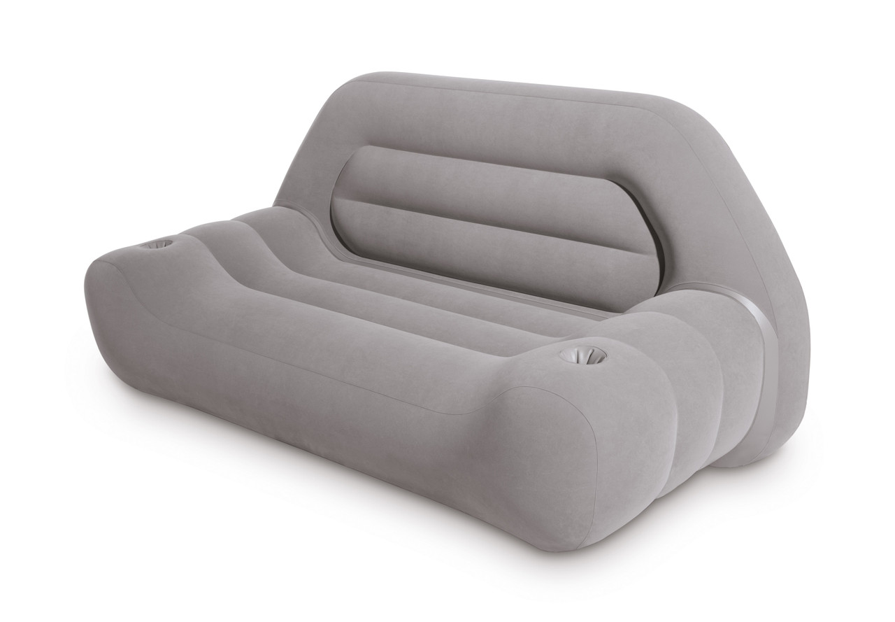 Intex Inflatable Outdoor Camping Sofa, 75 x 37 x 34, Grey