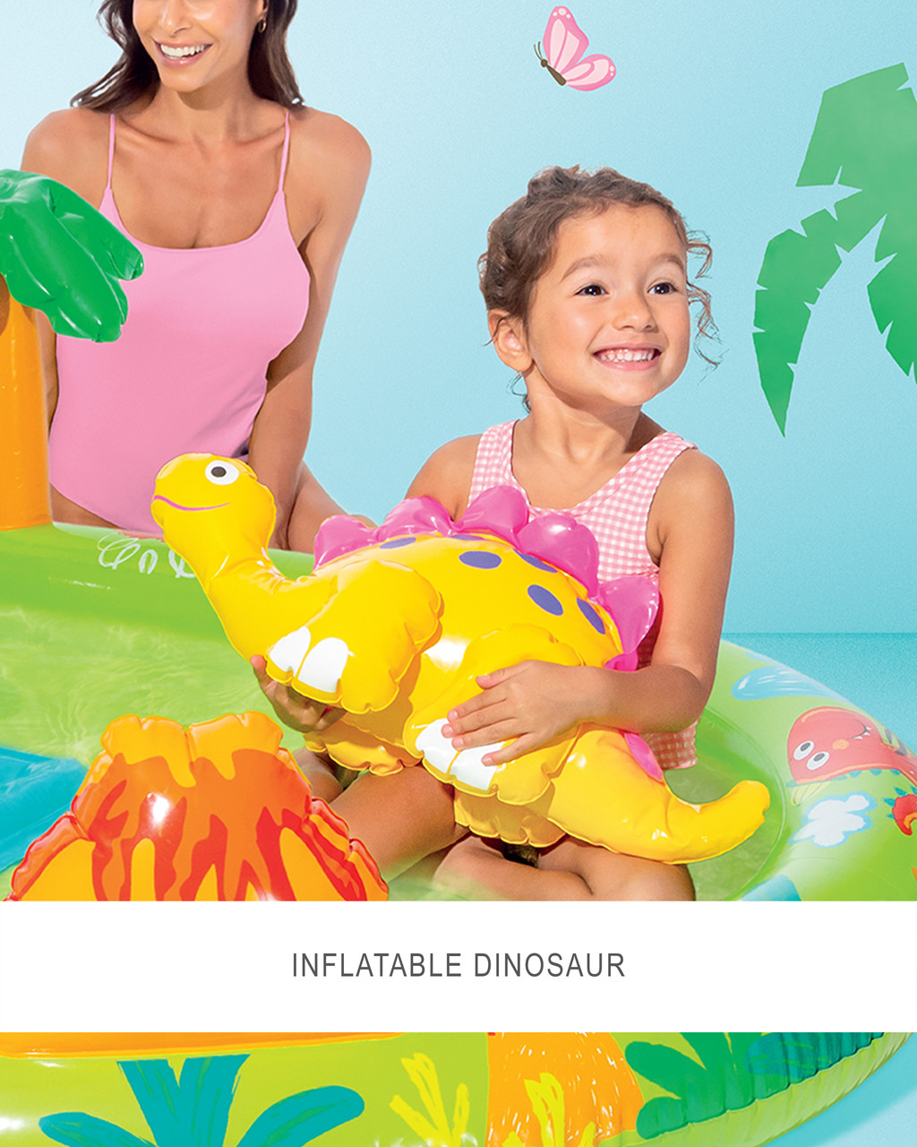 INTEX Happy Dino Inflatable Play Center with Slide