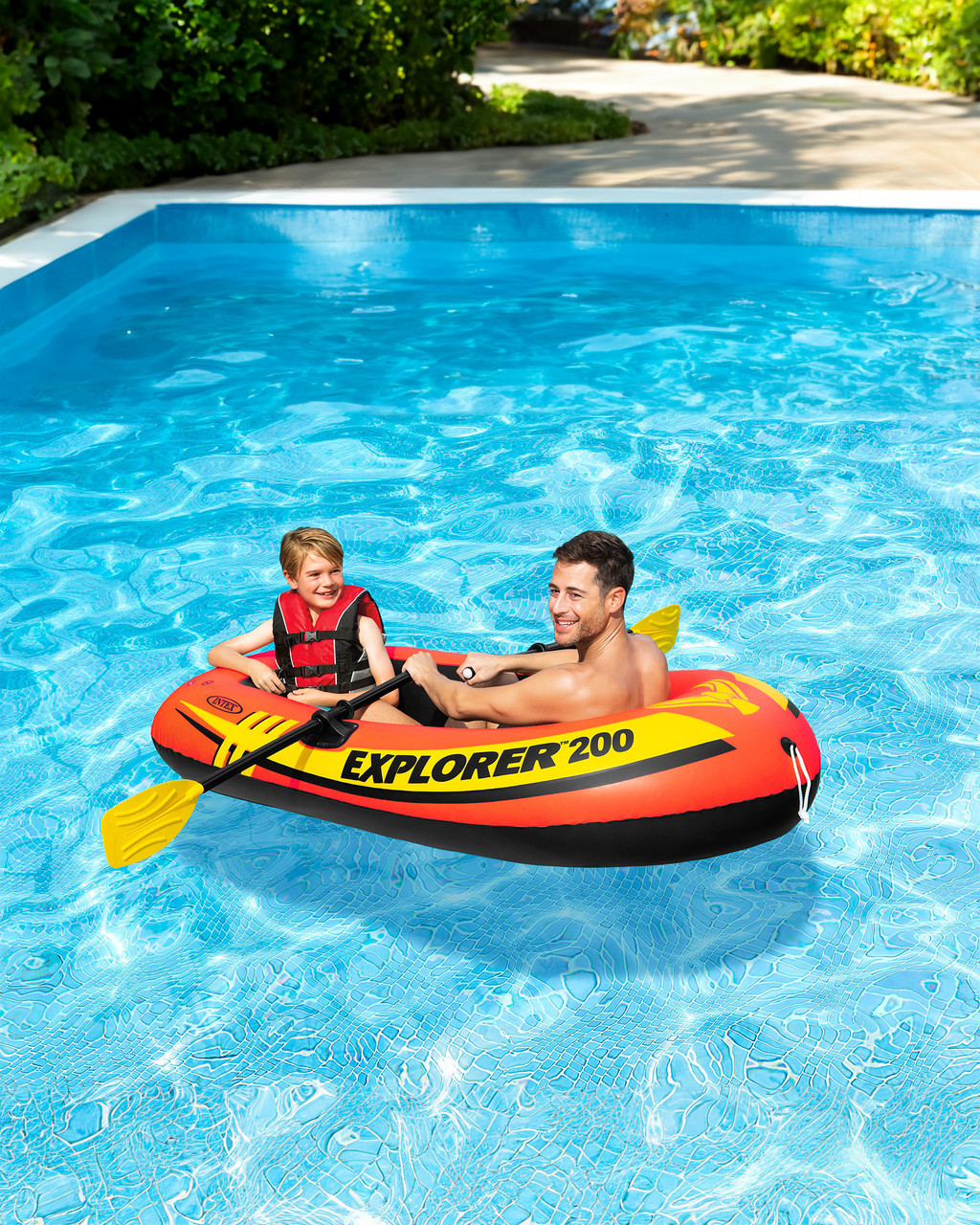 Intex Explorer Pro 200 Inflatable Boat Set