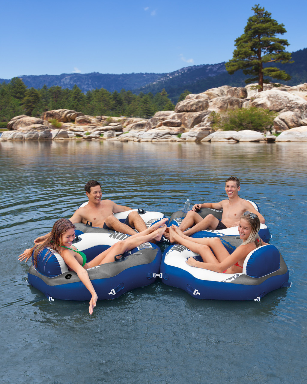 INTEX River Run™ Connect Inflatable Floating Lake Lounge