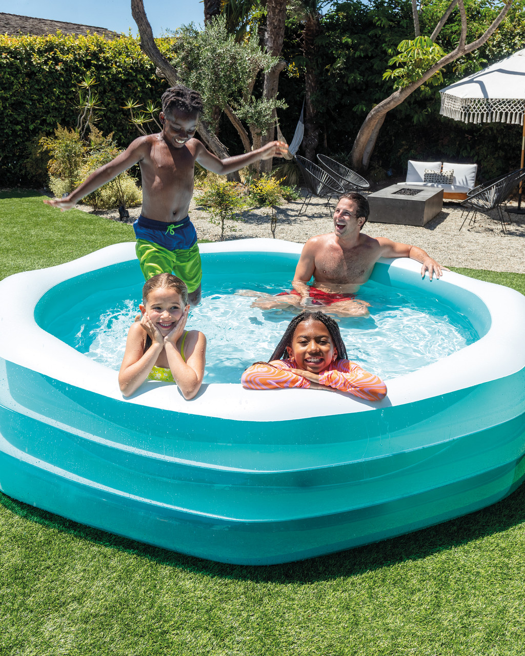 Octagon Pool Empty Swim Center Inflatable Octagonal Family Pool