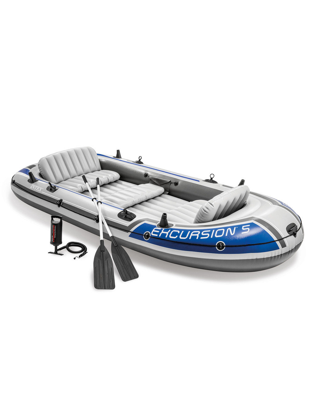Intex 12 ft. Inflatable 5-Person Fishing Boat, Trolling Motor, & Boat Motor  Mount Kit 68325EP + 68631E + 68624EP - The Home Depot