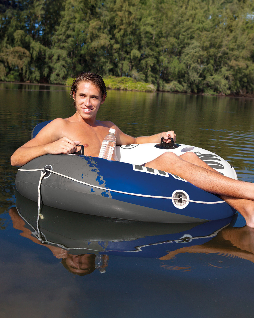 Intex River Run 1 Inflatable Floating Tube Raft for Lake, Pool 58825EP