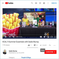 6/27/2018 - Intex French Fries Pool Float featured on KCAL 9 Summer Essentials with Sadie Murray