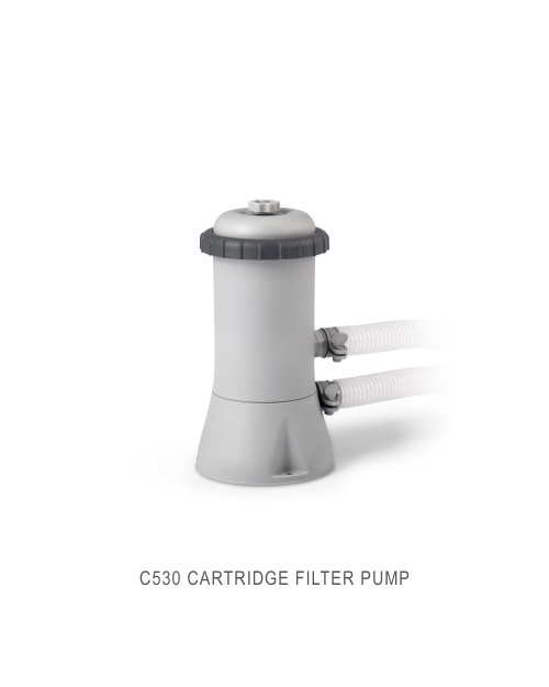 C530 Krystal Clear Cartridge Filter Pump, Grey - 530 GPH