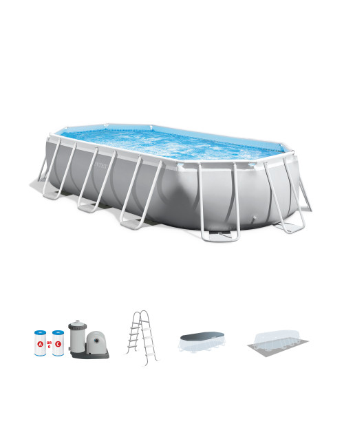 Prism Frame™ 16'6" x 9' x 48" Oval Above Ground Pool Set