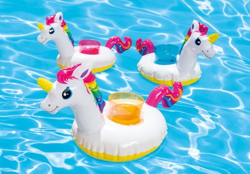 Unicorn Inflatable Drink Floaties - 3 Pack