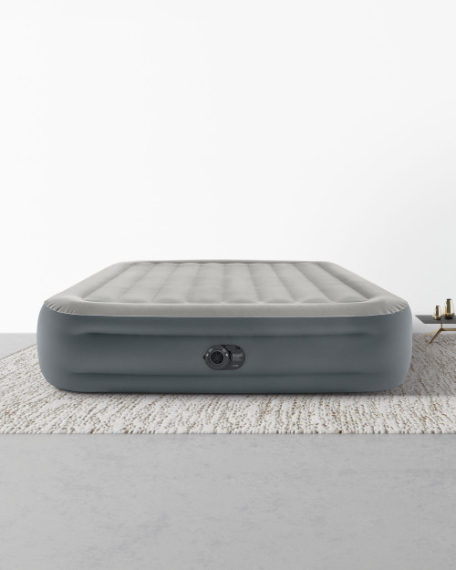Colchón hinchable individual Dura-Beam Plus Intex con bomba eléctrica gris  46x99x191 cm