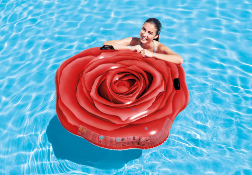 Red Rose Inflatable Float Mat