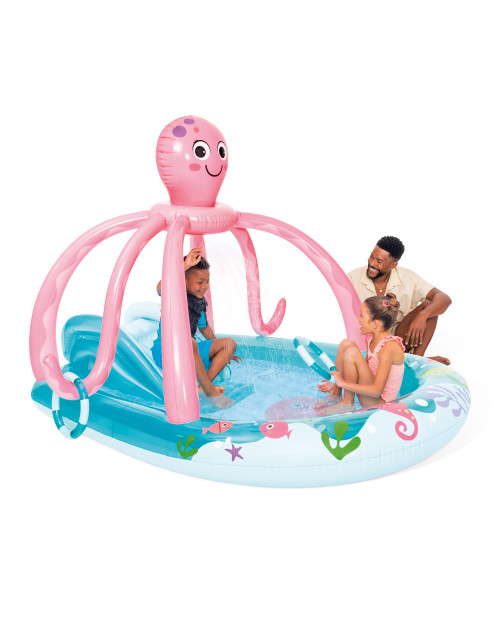 Friendly Octopus Inflatable Play Center w/ Slide