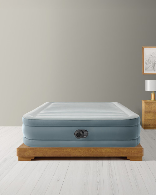 Dura-Beam® Deluxe Premium Comfort Air Mattress 18" Queen with Built-In Electric Pump