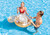 Glitter Mega Chill Floating Inflatable Cooler