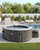 4-Person PureSpa Greywood Deluxe Round Bubble Spa Set