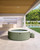 PureSpa Olive Green Round Bubble Inflatable Spa Set -  4-Person