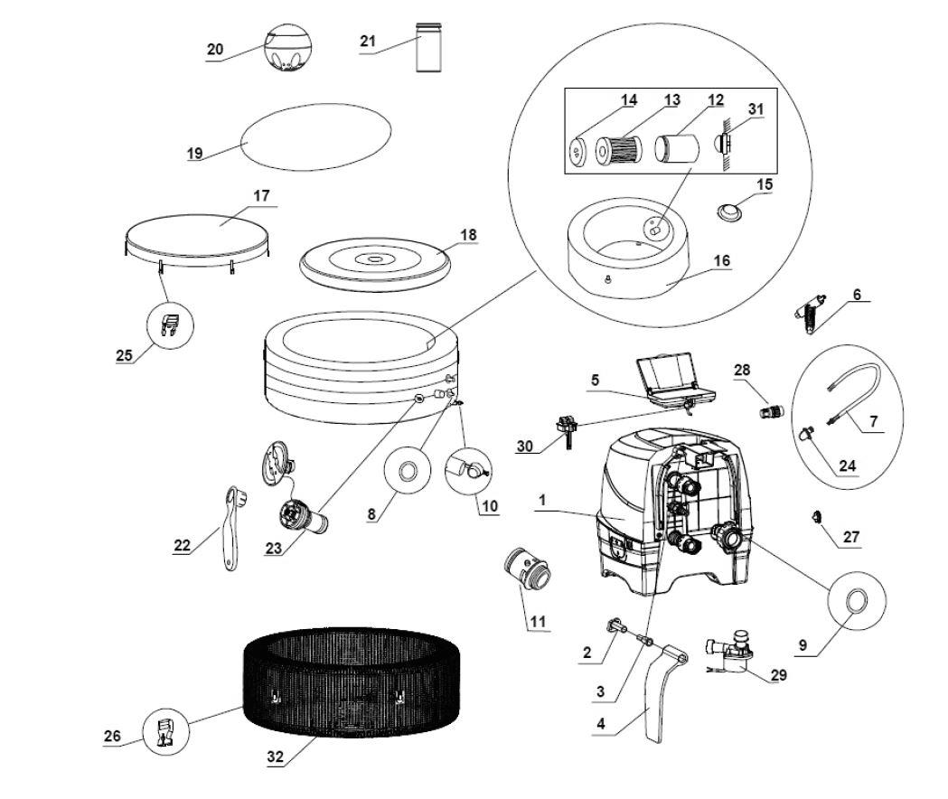intex home theatre spare parts
