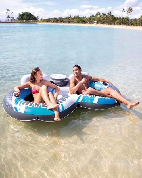 River Run® Inflatable Floating Lake Tube Blue Rapids