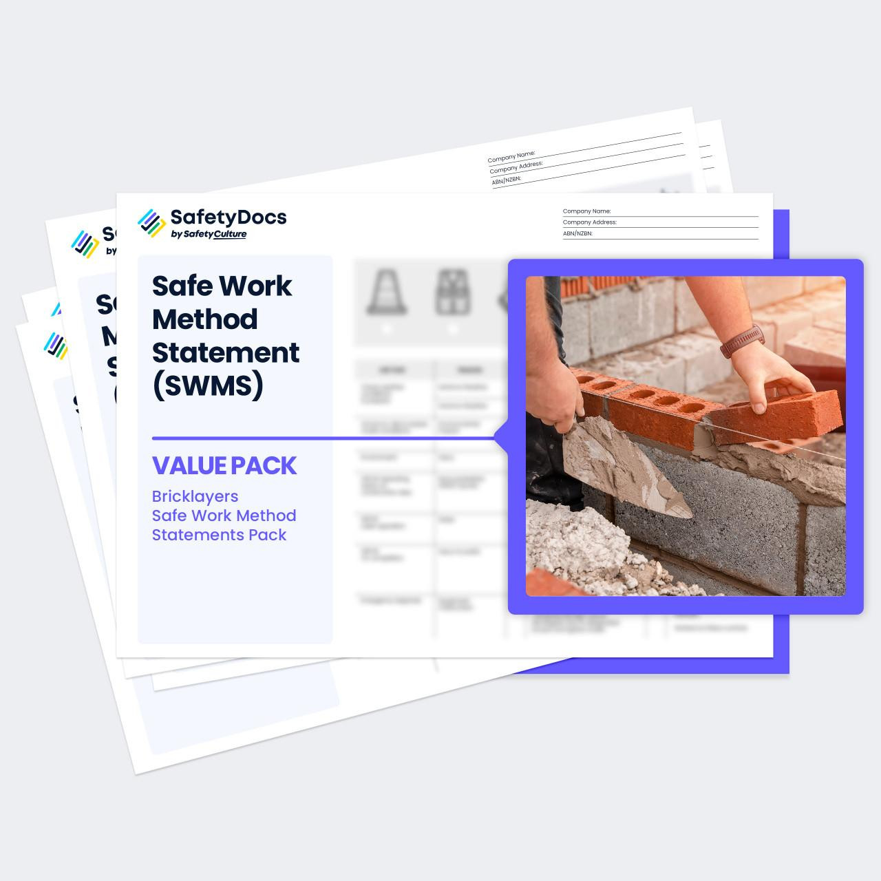 Bricklayers Safe Work Method Statements (SWMS) Pack | SafetyDocs