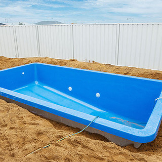 Fibreglass swimming pool construction building