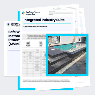 Integrated Industry Suite for Concrete Pool Installation Mockup