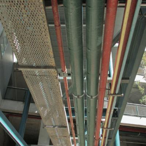 Suspended pipes.