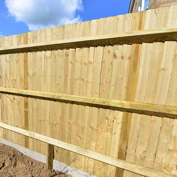Timber fencing with posts