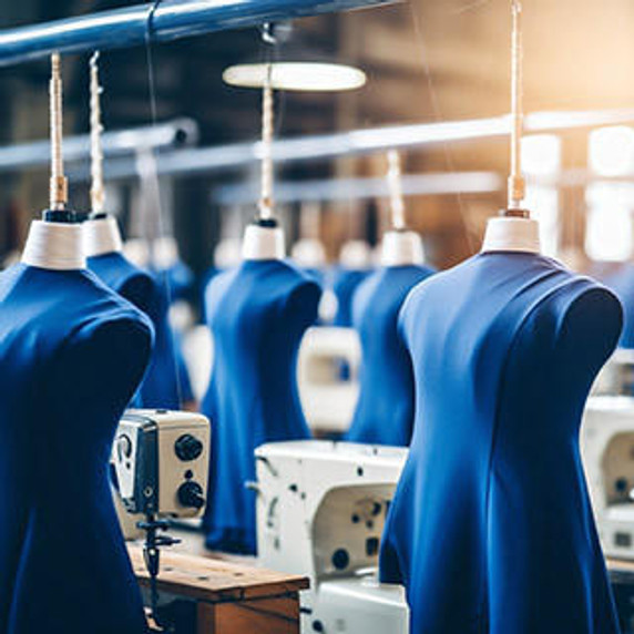 Sewing factory making suits