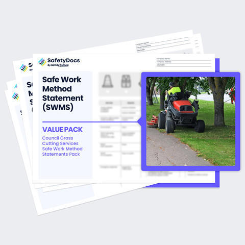 Council Grass Cutting Services SWMS Pack SafetyDocs PDF & Word Templates