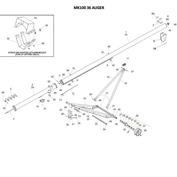 AGI Westfield MK 100-36 Basic Auger Parts Finder