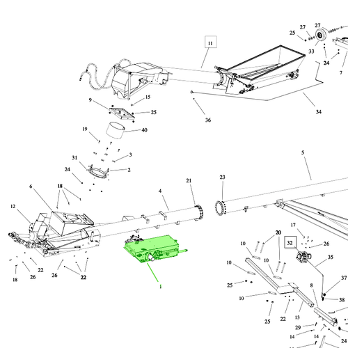 AGI Batco 1500 Series 100' Swing Away Parts Finder