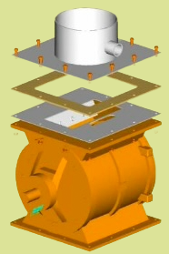 Airlock Auger Motor Assembly 1.5 HP, 1 PH