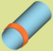 Threaded Adaptor - 6" Zinc