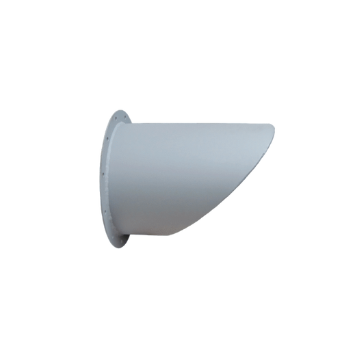 Primed Gray Flanged Bird Screen Discharges - Round