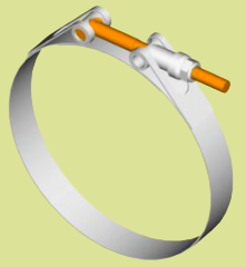 Hose Clamp 1-Bolt SS 4.75" Dia.