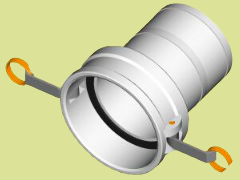 Camlock Female 4" With Hose Barb