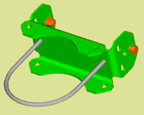 U-Bolt 4" - 5/16"-18 x 4.13" Inside Width x 5.50" Inside Height