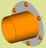 Cyclone Tube Adapter Assembly - 4" (for Cyclone Pkg. Large, R.H. Grain Entry)