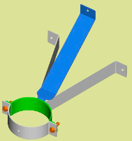 Tube Support Bracket Assembly - 5" Tripod