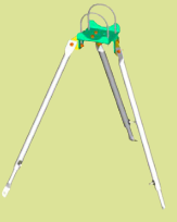 Telescopic Tube Support Assembly - 6" Tripod (Adjustment Range is 30"-50")