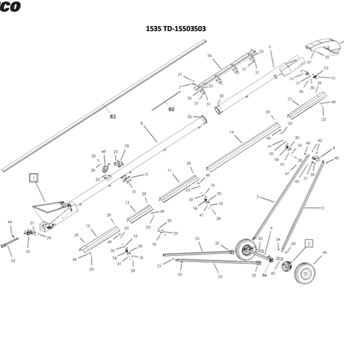 AGI Batco 1535 TD - 15503503 Main Assembly Parts Finder product photo