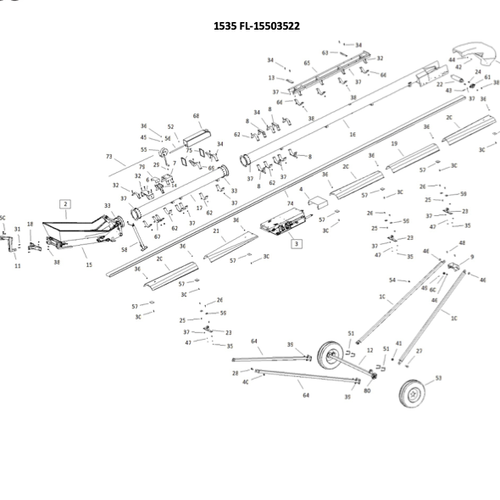 AGI Batco 1535 FL Main Assembly Parts Finder product photo