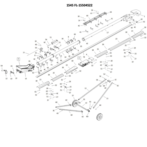 AGI Batco 1545 FL Main Assembly Parts Finder product photo