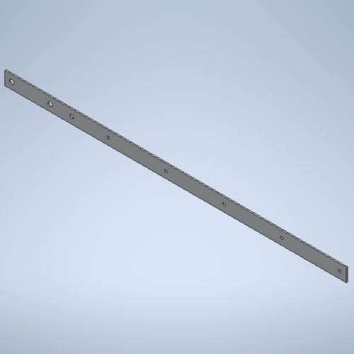 Backer - Front Lower Outer Skin - Stainless Steel Strip