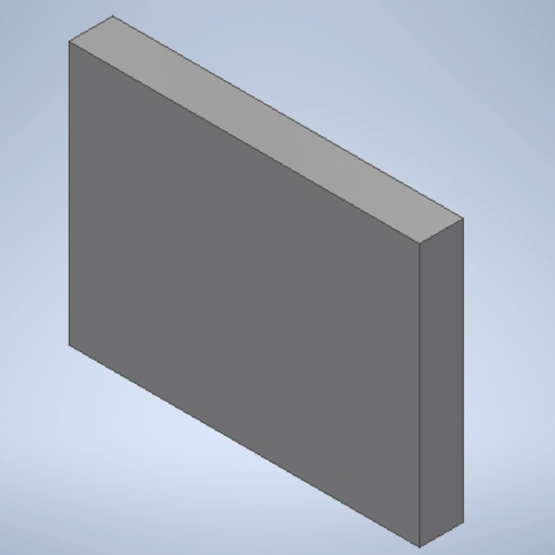 1/2in x 3in x 4in L Hr Flat