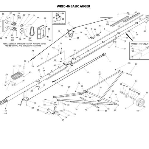 AGI Westfield WR 80-46 Basic Auger Parts Finder product photo