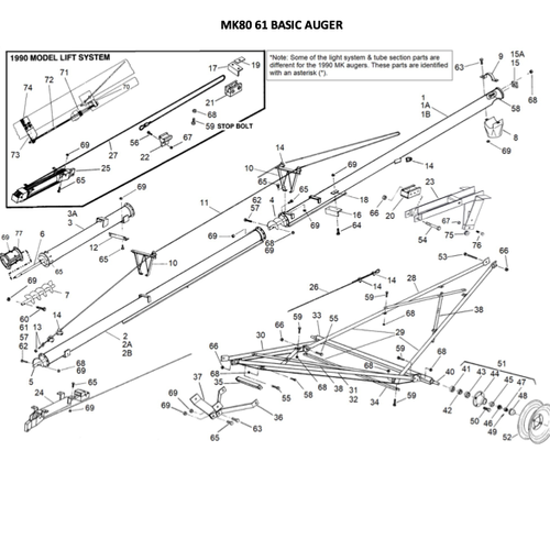 AGI Westfield MK 80-61 Basic Auger Parts Finder product photo