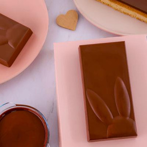 BWB Molds Bunny  Chocolate Bar (9911) 334 grams  BWB Molds Bunny  Chocolate Bar (9911) 334 grams