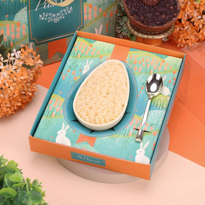 Jango Embalagens 10 pack Spoonable Easter Box for 250/350/500GR | With Acetate Lid with Handle optional (NATUREZA CODE 4548 ) 