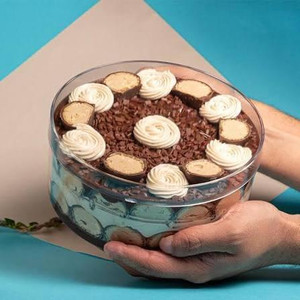 Bluestar Round Acrylic Box For Dessert / Cake Box 